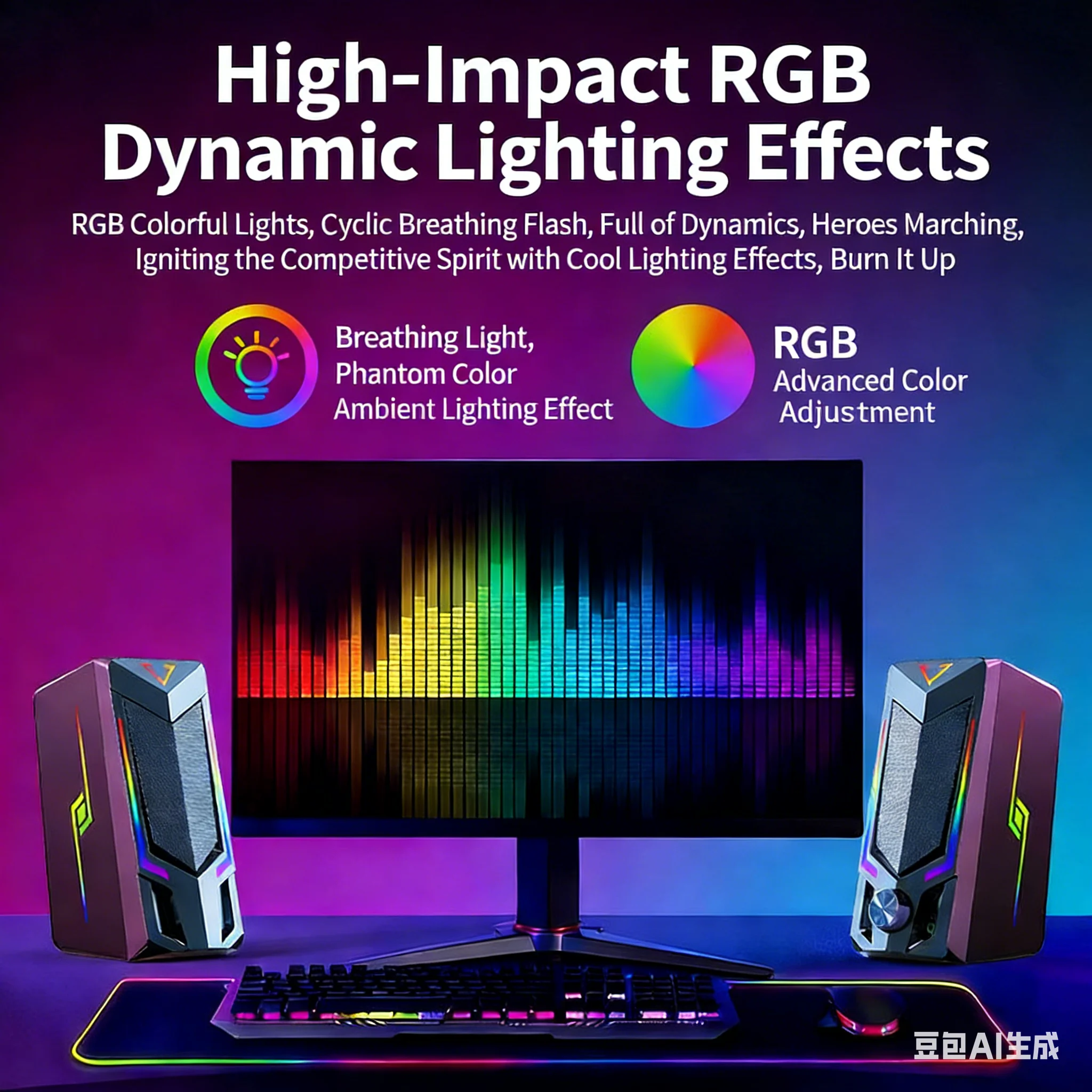 Haut-parleurs de jeu RGB de bu - Pc Gaming Apple avis et prix