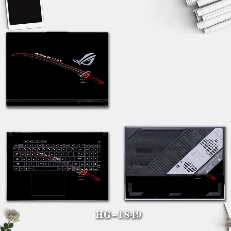 Autocollants peints pour ordin - Pc Gaming Rog avis et prix