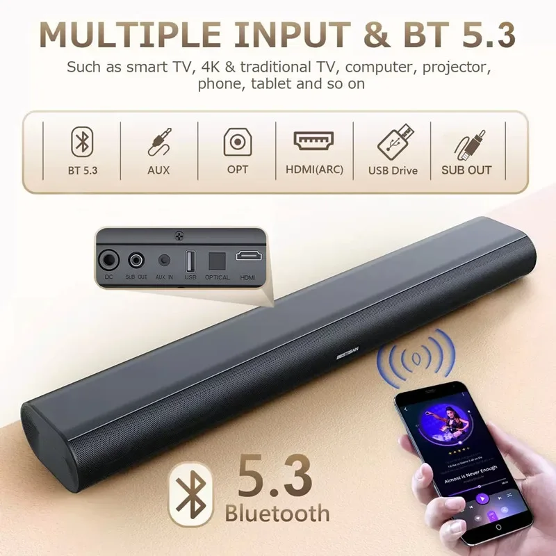 Barres de son 60W pour télévis - Pc Gaming Apple avis et prix