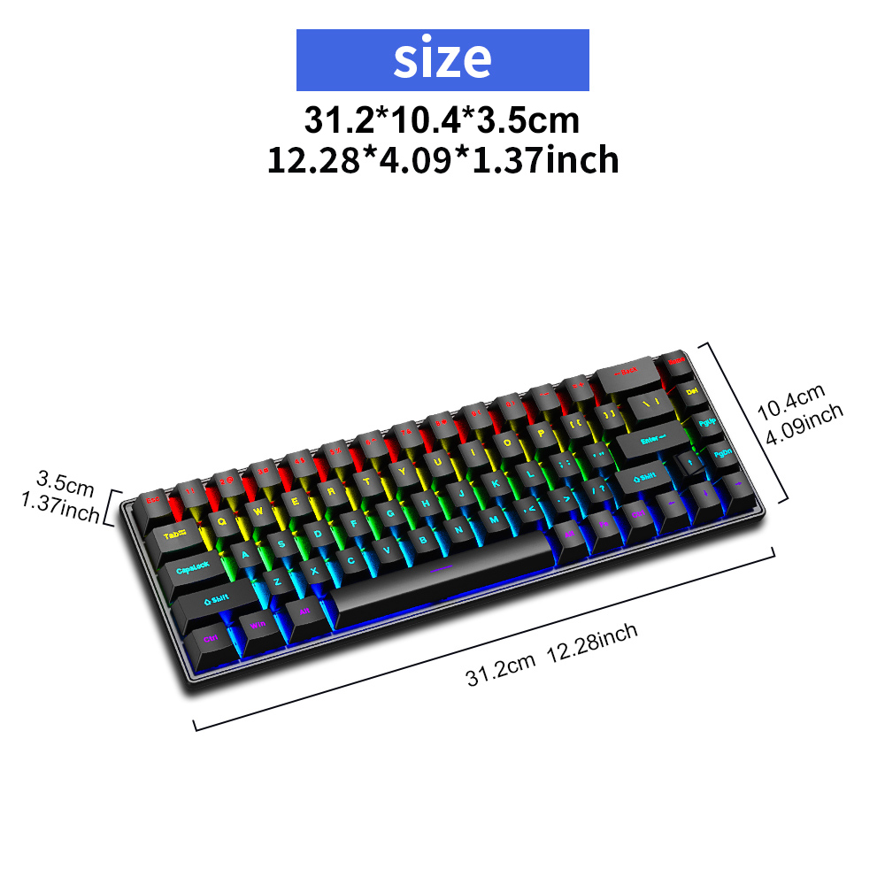 Clavier mécanique filaire K68, - Pc Gaming Apple avis et prix